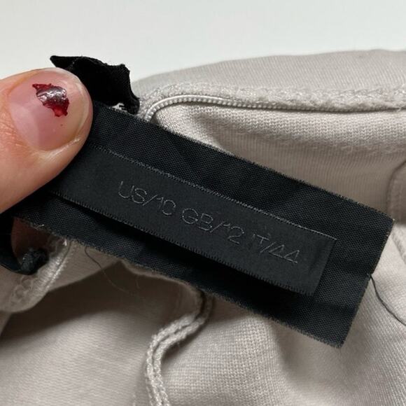 DKNY Pants 10 Medium Pull On Ankle Skinny Fit Cream Beige Career Modern Leggings - Picture 5 of 14